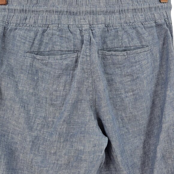 Athleta Womens 2 Blue Cabo Linen Wide Leg Pants - Picture 5 of 15